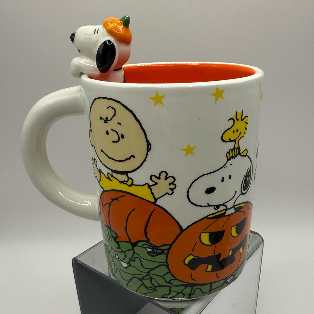 Peanuts Halloween Mug - White, Orange, and Yellow NWT
